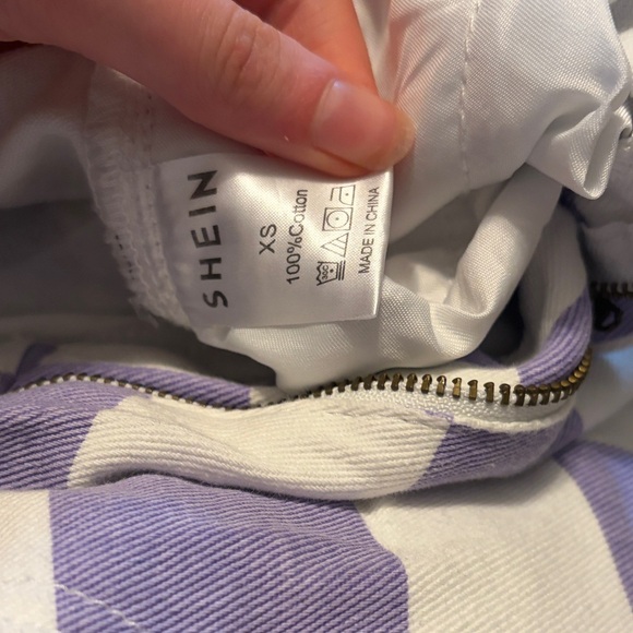 SHEIN Lavender and White Checkerboard Jeans - Picture 3 of 3